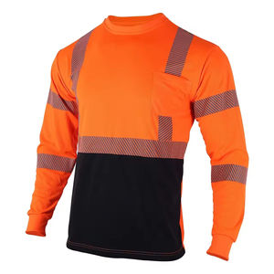 เสื้อเซฟตี้แขนสั้นสำหรับผู้ชายเสื้อทำงาน Hi Viz แบบครึ่งแขนเสื้อแบบออกแบบได้ตามต้องการ - Product Image 4