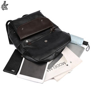Popular Laptop Bag High Quality Computer Back Pack Durable Waterproof Men PU Leather Backpack - Product Image 5