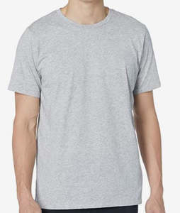 T-Shirts for Men 100% Cotton Grey Tee Customized Logo Wholesales Best Quality Tshirts Printing Unisex Plain Solid Jersey T Shirt - Product Image 2