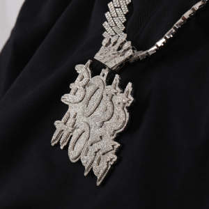 Pendentif Moissanite personnalisé Boss Hogg en argent sterling 925 pendentif personnalisé style hip hop chaîne pour hommes - Product Image 3