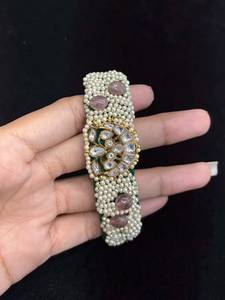 Women's TISHYA DIAMOND Gold Plated Crystal <b>Wrap</b> Bracelet with Flower Design Ethnic <b>Wedding</b> Jewelry - Product Image 1