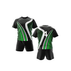 Venta al por mayor Diseña tu Propio Logotipo Pantalones Cortos Mangas Rugby Uniforme Venta Caliente Cómodo Rugby Uniforme Para Unisex Deportes al por mayor - Product Image 5