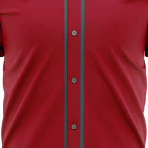 Adultes Bleu Baseball Softball Porter Maillot Boutons Chemises Hommes 100% Polyester Personnalisé Sportswear Respirant Séchage Rapide - Product Image 6