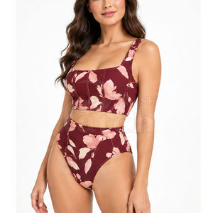 Colección de Trajes de Baño Elegantes para Mujer, Conjunto de Dos Piezas Coordinado, Tela Suave, Estilo Moderno, para Vacaciones en la Playa, Resort de Verano, Ropa de Viaje - Product Image 5