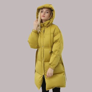 Chaqueta Acolchada con Capucha, Relleno de Poliéster, Informal, Impermeable, Abrigada para Invierno, de Alta Calidad, Larga, para Mujer - Product Image 3