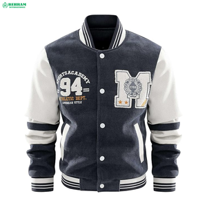 Men's Lightweight Canvas Varsity <b>Jacket</b> College Letterman Baseball Bomber Hood Fashionable Casual Style <b>Patch</b> Manufacturer - Product Image 6