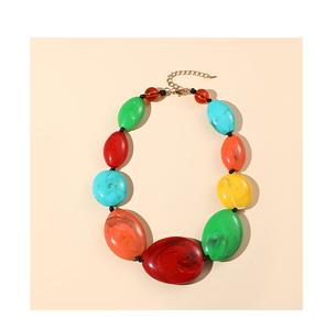 Collier en résine époxy le plus vendu collier en résine de fête et de fiançailles collier en résine de couleur orange collier de perles en résine cadeau utiliser Offre Spéciale - Product Image 2