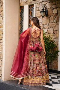 Drapez-vous d'une beauté intemporelle avec ce costume Salwar pakistanais de qualité supérieure prêt pour les occasions festives comme Diwali/Holi - Product Image 4