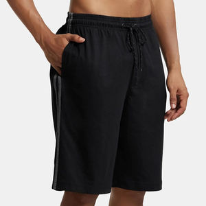 Pantalones cortos deportivos de algodón personalizados OEM para hombre, pantalones deportivos transpirables de tendencia para entrenamiento de gimnasia y correr teñidos lisos - Product Image 3