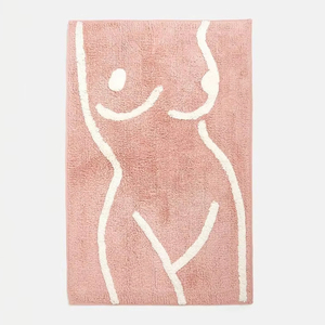 Vente en gros de tapis de bain de luxe à la mode à séchage rapide en coton de créateur avec des techniques fabriquées à la machine pour les salles de bain par ITHL - Product Image 1