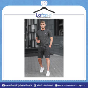 Pantalones cortos informales de verano a la moda para hombre al por mayor, traje tejido transpirable de color sucio a bajo precio - Product Image 2