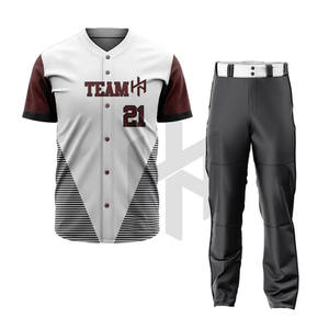 Vêtements de sport à quantité minimale de commande bas, uniforme de baseball confortable, taille personnalisée, uniforme de baseball pour jeunes - Product Image 1