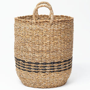 Cesta de almacenamiento de cocina para decoración del hogar, cestas de algas de color natural liso sin procesar - Product Image 3