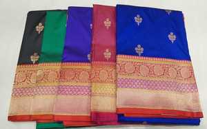 Saree en soie indienne de qualité supérieure, tenue ethnique élégante et luxueuse pour les festivals religieux et les célébrations mémorables - Product Image 2