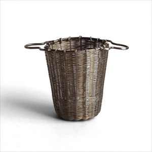 Handcrafted Bronze Wire <b>Basket</b> with Loop <b>Handles</b> Perfect for Organizing or Displaying Stylish and Functional Decor - Product Image 5