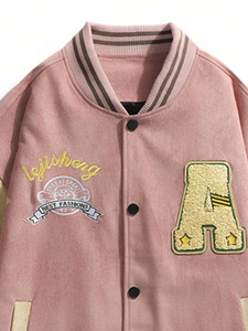 Veste d'hiver de haute qualité brodée avec logo personnalisé pour hommes OEM style baseball letterman Varsity Jacket - Product Image 6