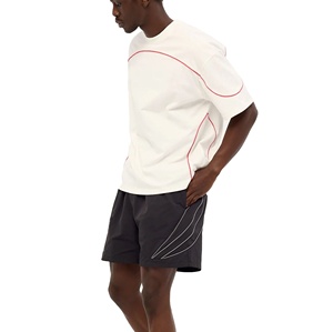 Ensembles 100 % coton rétro légers : T-shirt 250g et short en molleton épais 420g pour homme – Collection Streetwear - Product Image 1