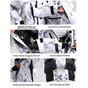 Chaqueta de Esquí Ligera y Transpirable para Hombre con Capucha Ajustable y Múltiples Bolsillos para Actividades al Aire Libre - Product Image 6