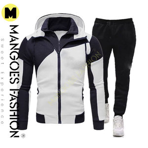 Conjunto Deportivo Unisex de 2 Piezas con Capucha y Franjas Laterales, Personalizable con Logotipo, Traje Deportivo Sólido para Entrenamiento de Invierno, 100% Patchwork - Product Image 3