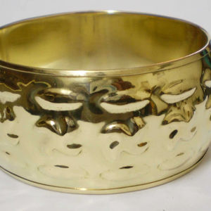 Luxury Wave Pattern Embossed Gold Plated Copper Bangle For Women Trendy Wide Statement Cuff <b>Bracelet</b> Elegant High Polish <b>Metal</b> - Product Image 1