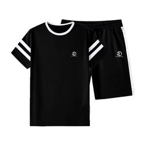 Customized Plus Size Men's Summer Training & Jogging Wear Set Breathable T-shirt & <b>Shorts</b> with Custom Design - Product Image 5