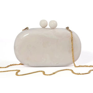 Pochette élégante en résine avec design en marbre tourbillon, faite à la main, de qualité supérieure, pour les fêtes et les soirées. - Product Image 1