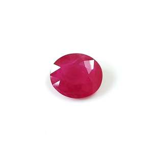 Rubis naturel de Birmanie 2,95 carats, taille ovale brillante, pierre précieuse rouge clair, taille personnalisable, traité thermiquement, certifié IGI - Product Image 1