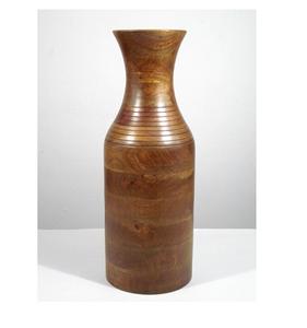 Decoración de madera de teca para el hogar, Decoración de mesa larga de madera, florero de lujo - Product Image 1