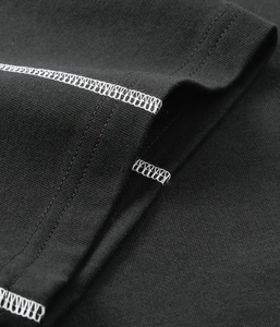 Personalizado 300 GSM algodón peso camisetas de gran tamaño para Hombres estilo Vintage cuello redondo diseño en Blanco estampado patrón Jersey tela Hip Hop - Product Image 5