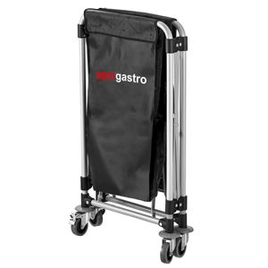 Chariot à linge commercial - Pliable - 1x 150L - Cadre en aluminium - Noir - Product Image 6