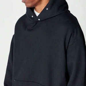 Vente en gros 100% polyester pour hommes sweat à capuche en éponge française épaule tombante avec poche kangourou oeillet sweat à capuche unisexe - Product Image 6