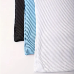 Débardeur basique décontracté sans manches avec bretelles pour femmes, col rond, débardeur côtelé en coton pour femmes - Product Image 3