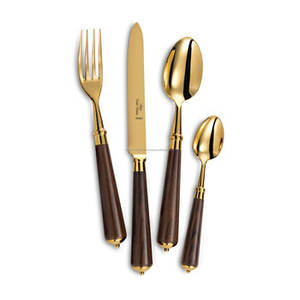 Ensemble de couverts élégants en or couteau à fromage fourchette épandeur en acier inoxydable avec poignées en résine parfait pour l'approvisionnement en ustensiles de cuisine élégants - Product Image 5