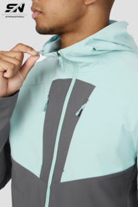 ชุดกีฬาผู้ชายแบบมีฮู้ด 2 ชิ้น ผ้าไนลอน ระบายอากาศได้ดี ลายเรียบ สไตล์สตรีทแวร์ - Product Image 6