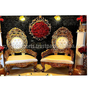 Venta al por Mayor de Mandaps para Bodas, Juego de Sillas Vidhi, Madera de Teca India, Tradicional para Bodas Gujarati, Precio de Fábrica de Lujo, Boda India, EE. UU. - Product Image 2