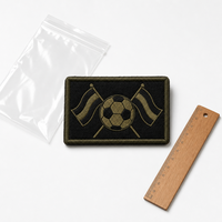 Écussons brodés personnalisés à boucle et crochets, badges tactiques de football, patchs Velcro pour sacs à dos et sacs