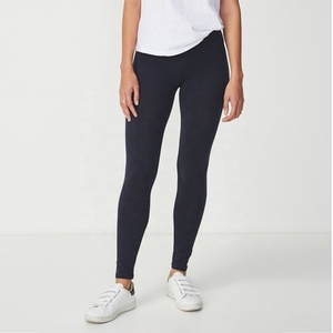 Mallas negras Súper suaves para mujer, a la moda diseño personalizado, mallas elásticas para entrenamiento, pantalones de Yoga sin costuras, patrón sólido - Product Image 1