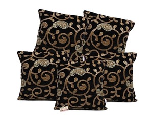 Velvet Cushion <b>Covers</b> with Sequin Embroidery Cushion <b>Covers</b> 16x16 Inches, Embroidered <b>Sofa</b> Cushion <b>Cover</b> Decorative - Product Image 5