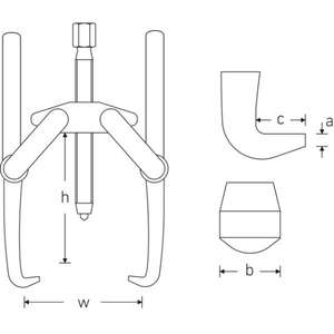 Stahlwille Universal Gear <b>Puller</b> with Swivelling Trigger Hooks - Product Image 2
