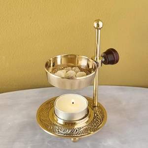 Porte-encens en laiton réglable en hauteur pour la puja, la méditation et la décoration intérieure - Product Image 4