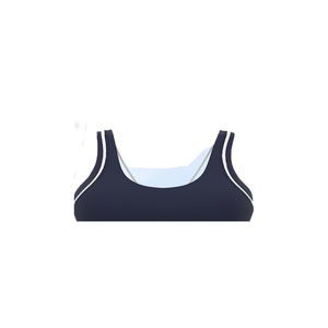 Soutien-gorge de sport pour femmes très vendu, solide, grande taille, ensembles de yoga à séchage rapide avec logo frontal, design respirant, soutien moyen, col en U - Product Image 3