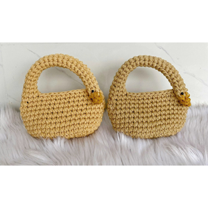 กระเป๋าถักโครเชต์สำหรับผู้หญิงกระเป๋าผ้าถักสะพายไหล่กระเป๋าถักโครเชต์น่ารักสำหรับเด็กผู้หญิงผลิตในเวียดนาม - Product Image 2