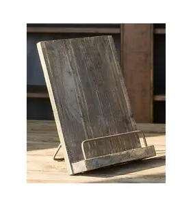 Acacia gỗ Cookbook đọc sách bàn đứng Cookbook chủ cho nhà bếp gỗ Cookbook chủ cắt board phong cách