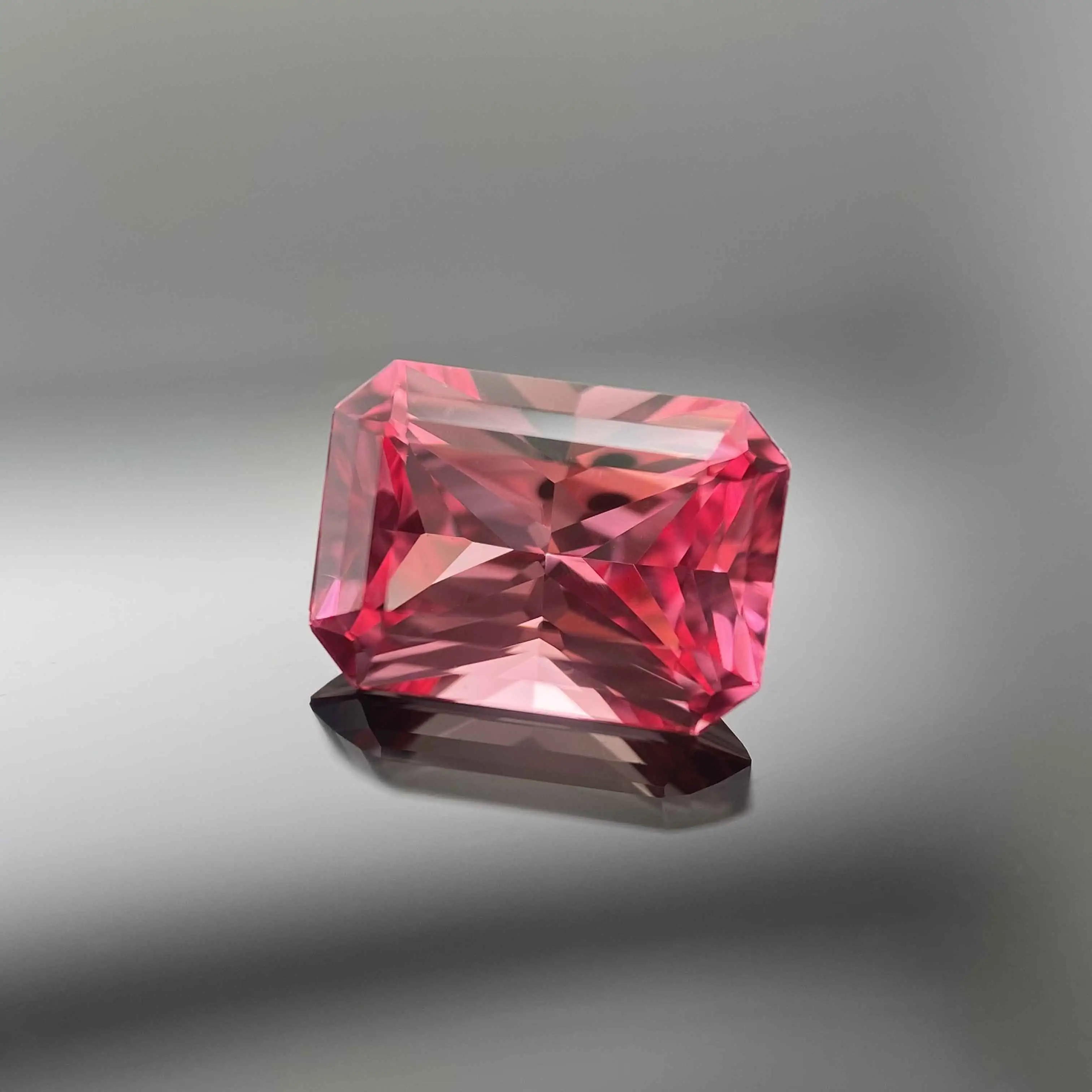 Lab Creed-zafiro rosa para anillos cultivados, corindón de Tono naranja para joyería fina, venta al por mayor