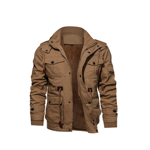 Meilleures ventes OEM, logo personnalisé, concevez votre propre nouveau style de manteaux d'extérieur en cuir pour hommes avec hiver, blouson bombardier à la mode pour hommes - Product Image 3
