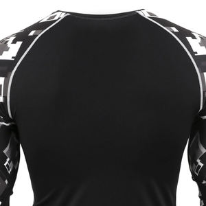 Alta calidad ligero hombres Rash Guard nuevo estilo transpirable compresión gimnasio camisas OEM diseño para la venta - Product Image 6