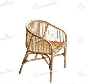 Chaise en rotin de bambou légère de style de luxe chaise en osier intérieure et extérieure confortable pour restaurant cafétéria salon durable - Product Image 6