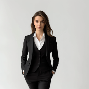 Conjunto de Traje para Mujer, Dos Piezas, Blazer y Pantalones, Ropa Profesional de Negocios, Ropa de Oficina para el Trabajo, Viajes y Conferencias - Product Image 3