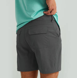 <b>Men's</b> <b>Lightweight</b> Knitted Canvas 4-Way Stretch Drawstring Closure <b>Cargo</b> <b>Shorts</b> with Pockets-Eco-Friendly Casual Sports <b>Shorts</b> - Product Image 3