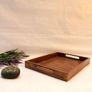 Plateau rectangulaire en bois de manguier naturel Plateau de service en bois massif écologique Vente en gros - Product Image 1